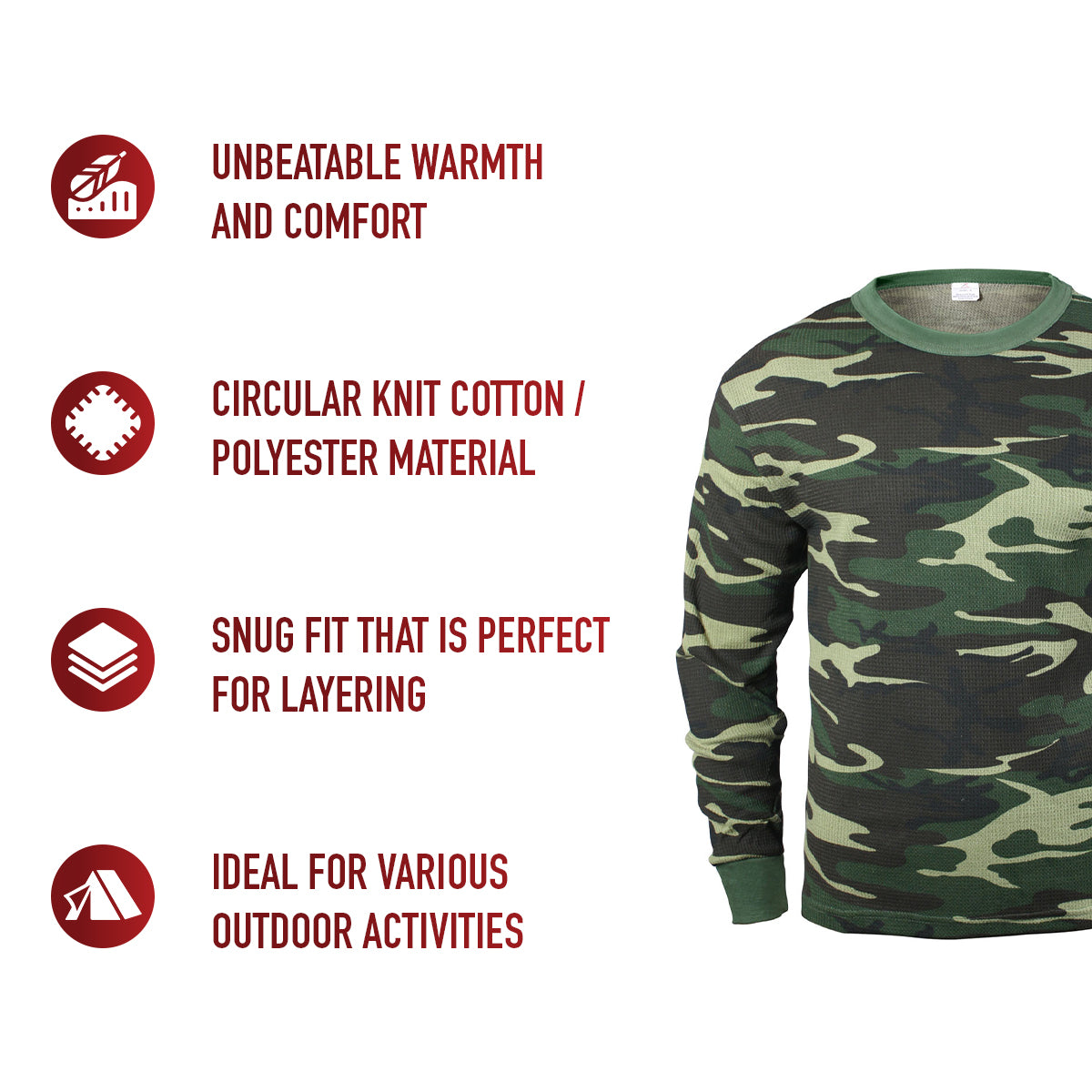 Rothco Thermal Knit Underwear Top LARSON TACTICAL SUPPLY