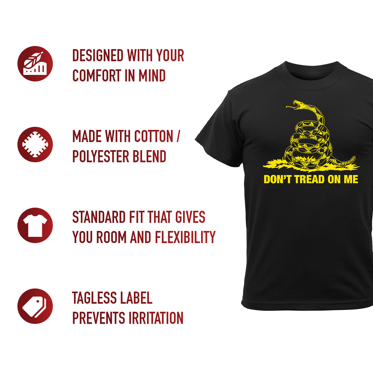 Rothco Don't Tread On Me T-Shirt LARSON TACTICAL SUPPLY