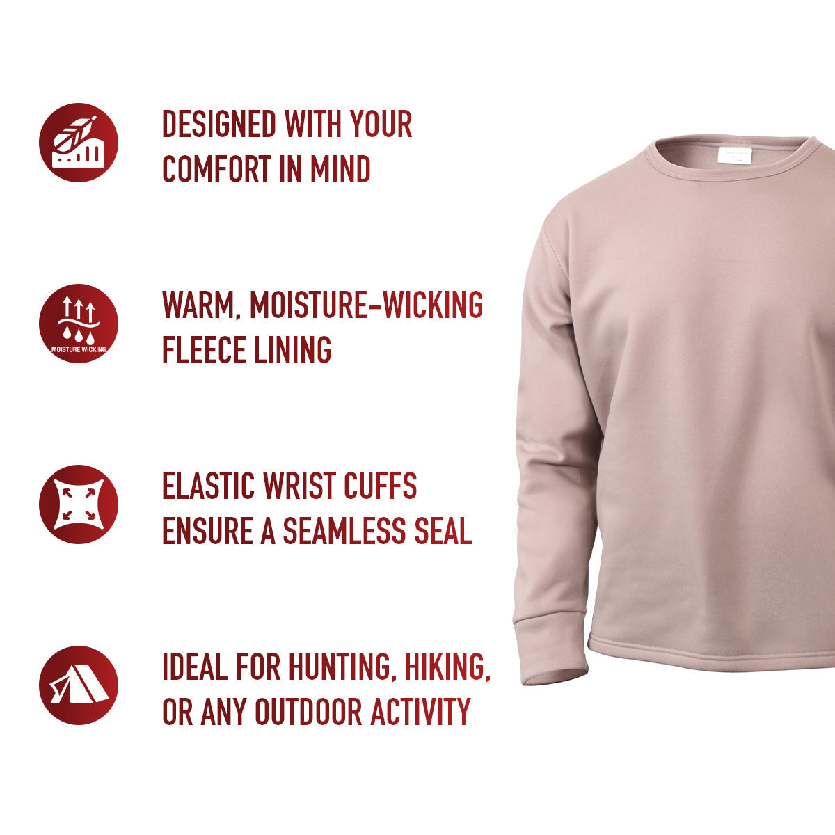 Rothco ECWCS Poly Crew Neck Top LARSON TACTICAL SUPPLY