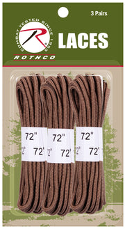 Rothco 72" Boot Laces - 3 Pack LARSON TACTICAL SUPPLY