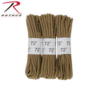 Rothco 72" Boot Laces - 3 Pack LARSON TACTICAL SUPPLY