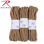 Rothco 72" Boot Laces - 3 Pack LARSON TACTICAL SUPPLY