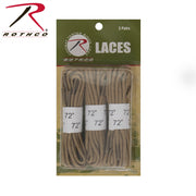 Rothco 72" Boot Laces - 3 Pack LARSON TACTICAL SUPPLY