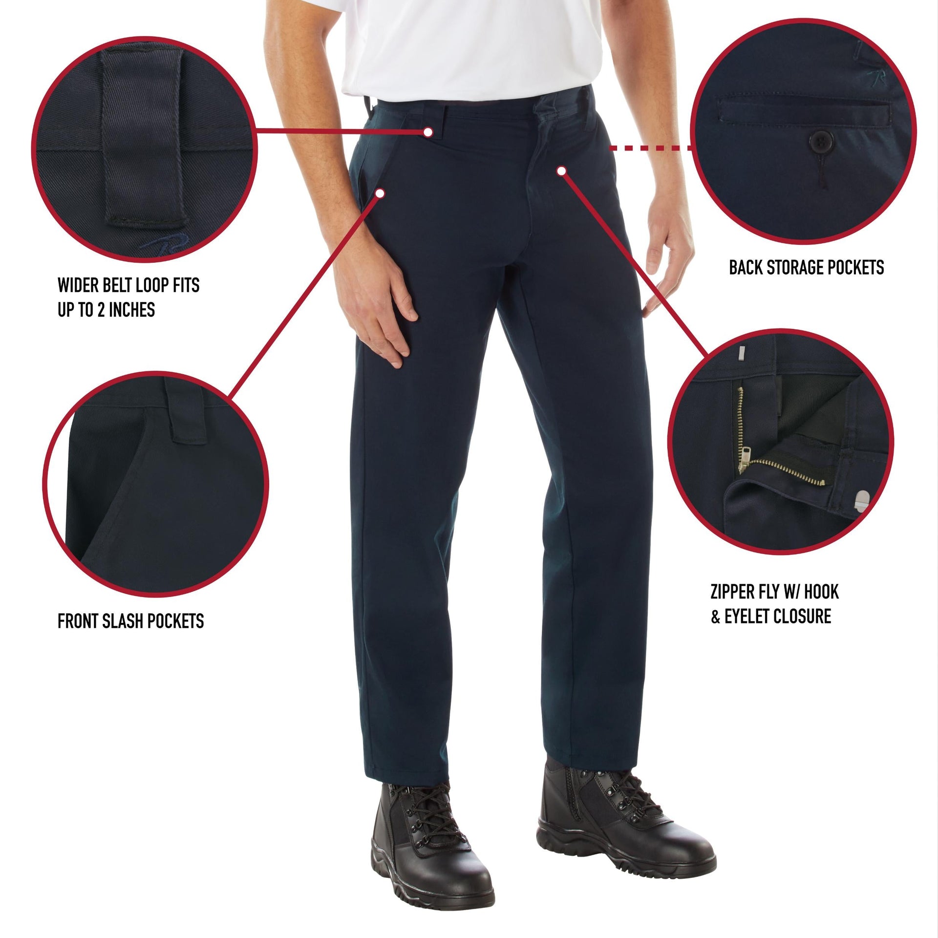 Rothco Active Flex Four Pocket Work Pants LARSON TACTICAL SUPPLY