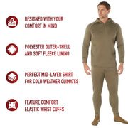 Rothco ECWCS Poly Zip Collar Shirts LARSON TACTICAL SUPPLY