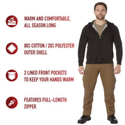 Rothco Thermal Lined Full-Zip Hoodie LARSON TACTICAL SUPPLY