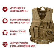 Rothco Cross Draw MOLLE Tactical Vest LARSON TACTICAL SUPPLY