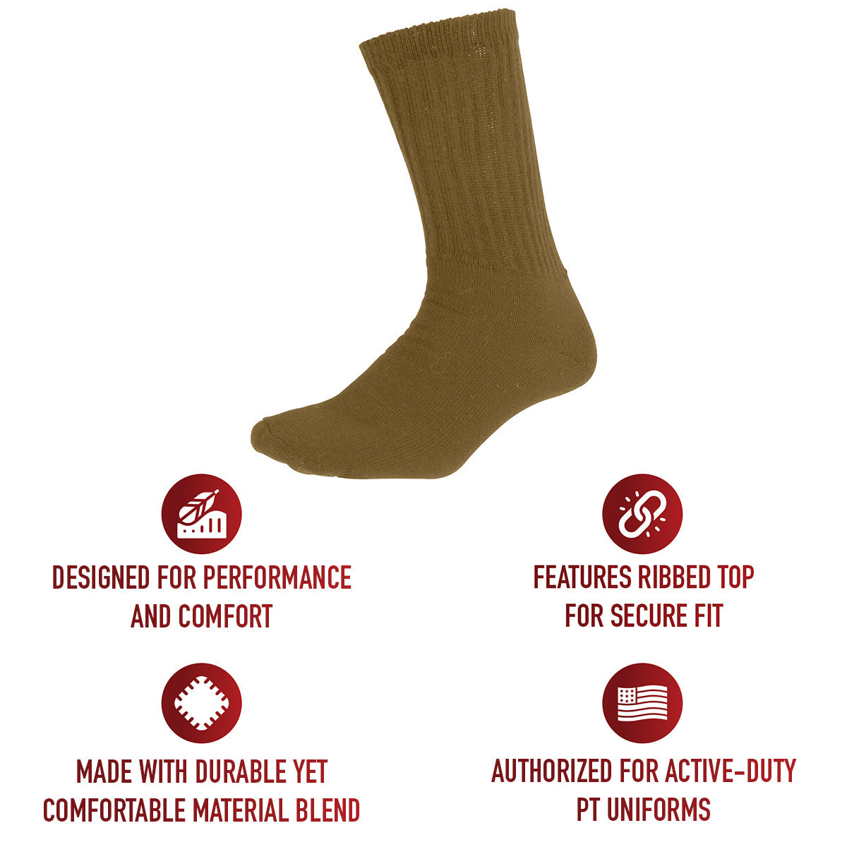 Rothco Athletic Crew Socks LARSON TACTICAL SUPPLY