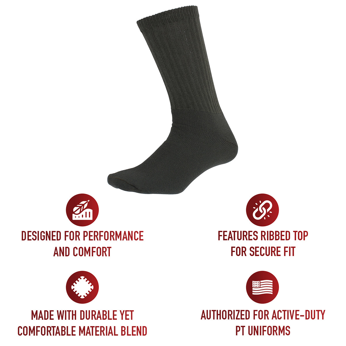 Rothco Athletic Crew Socks LARSON TACTICAL SUPPLY