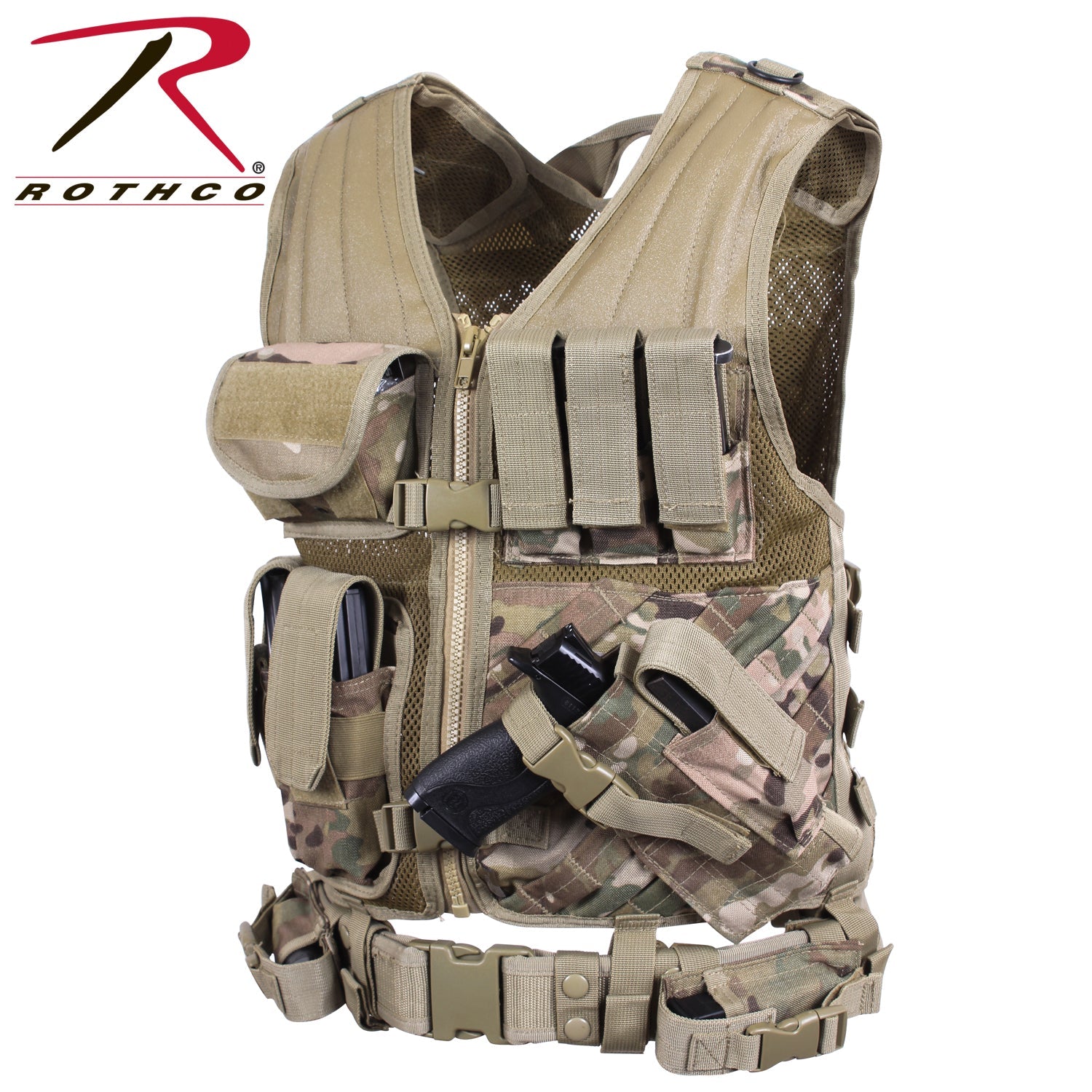 Rothco Cross Draw MOLLE Tactical Vest LARSON TACTICAL SUPPLY