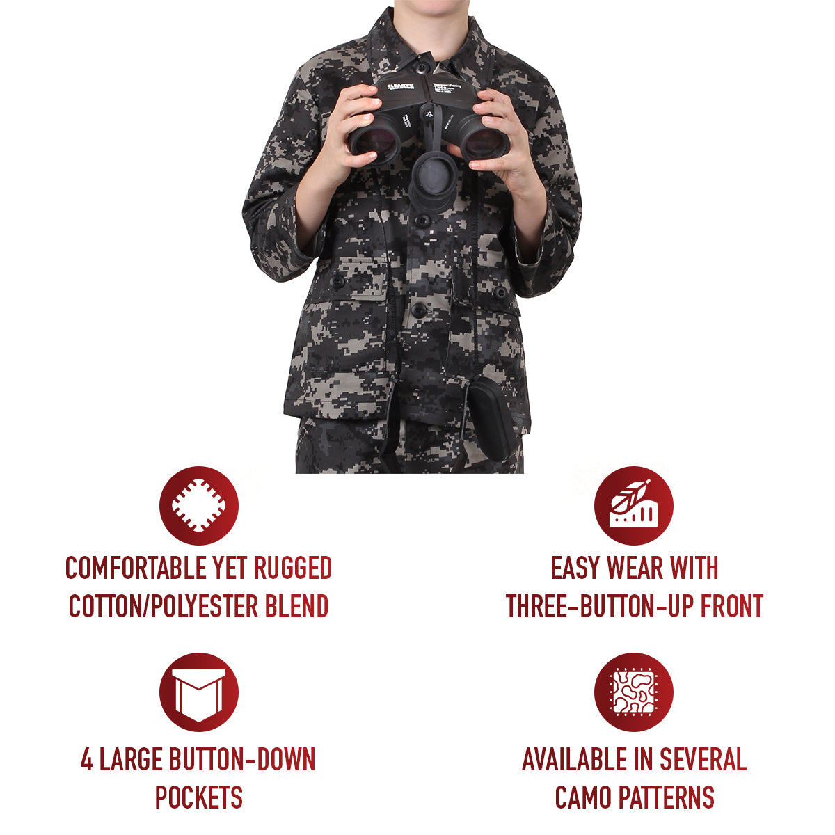 Rothco Kids Camo BDU Shirt LARSON TACTICAL SUPPLY