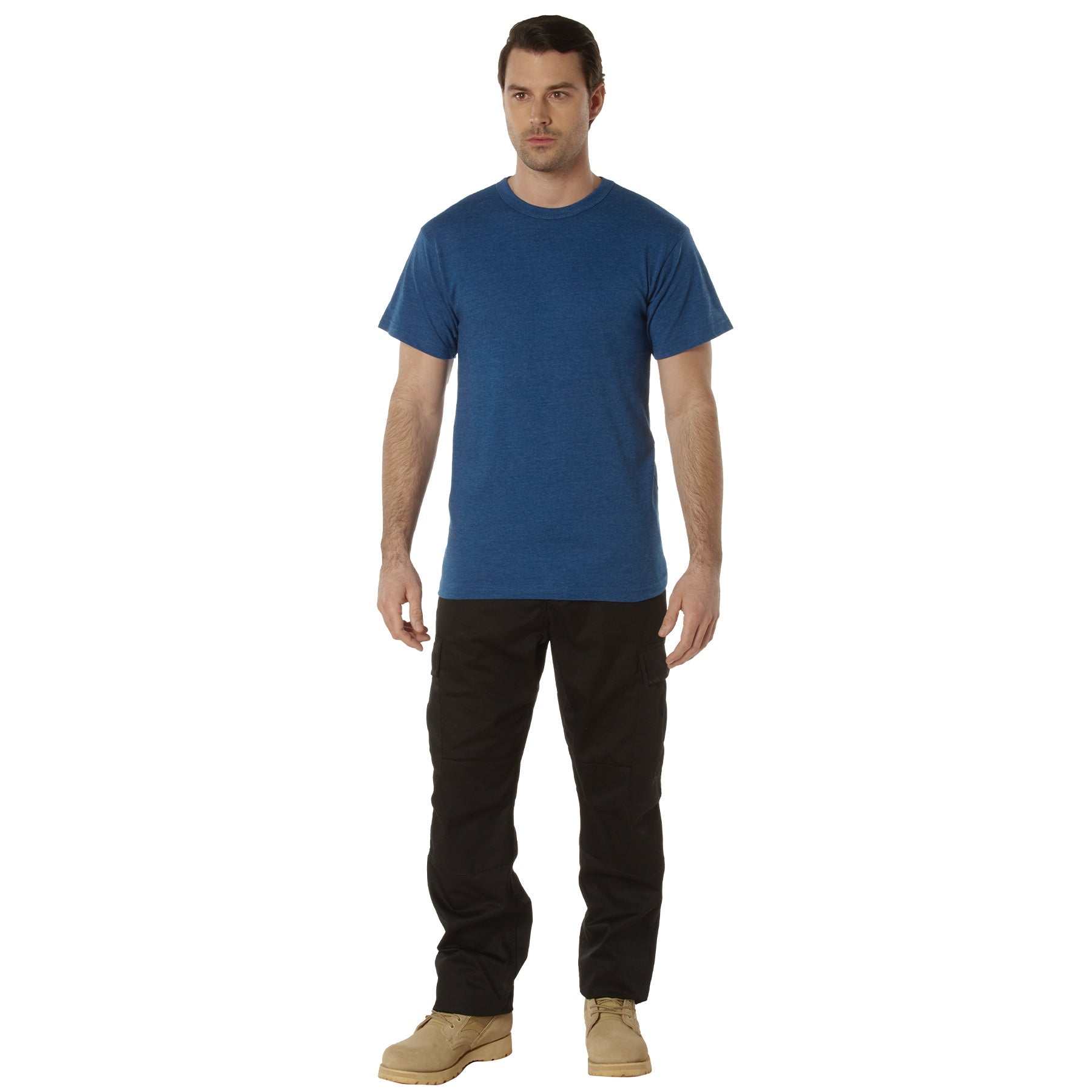 Rothco Solid Color T-Shirt with Cotton / Polyester Blend LARSON TACTICAL SUPPLY