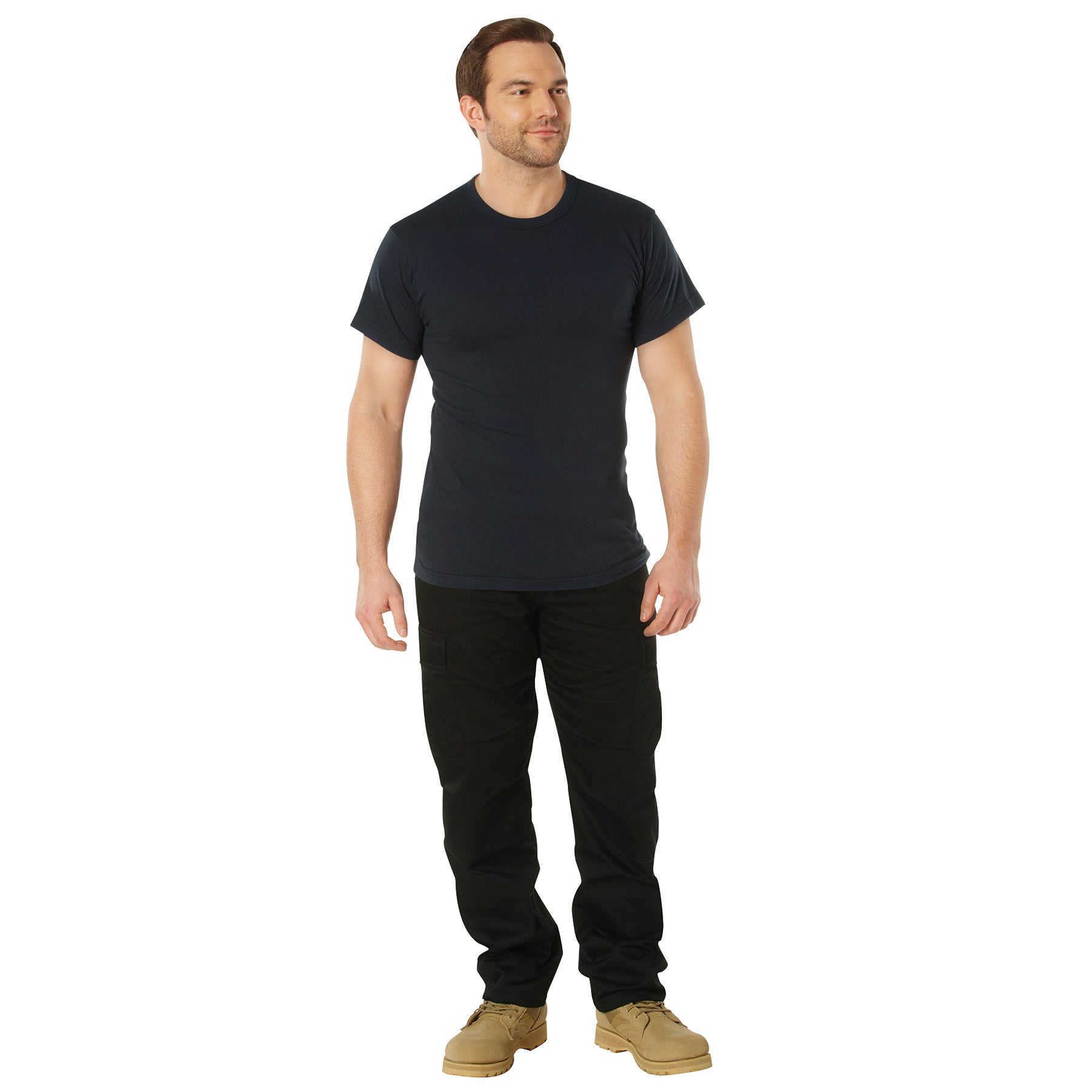 Rothco Solid Color T-Shirt with Cotton / Polyester Blend LARSON TACTICAL SUPPLY