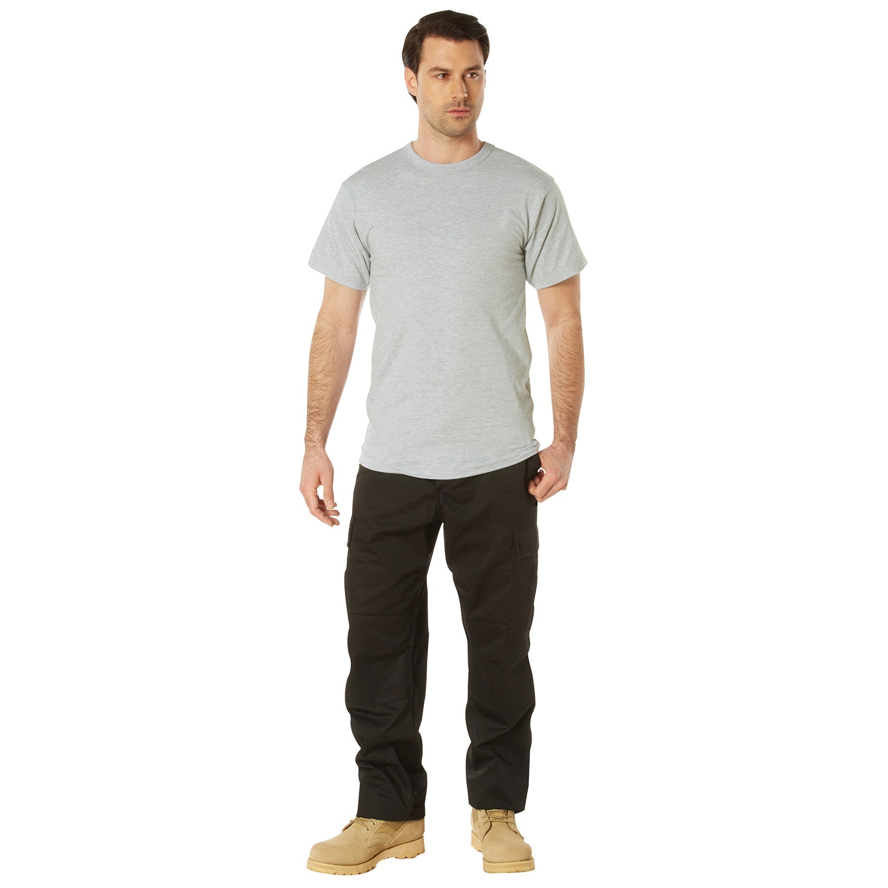 Rothco Solid Color T-Shirt with Cotton / Polyester Blend LARSON TACTICAL SUPPLY