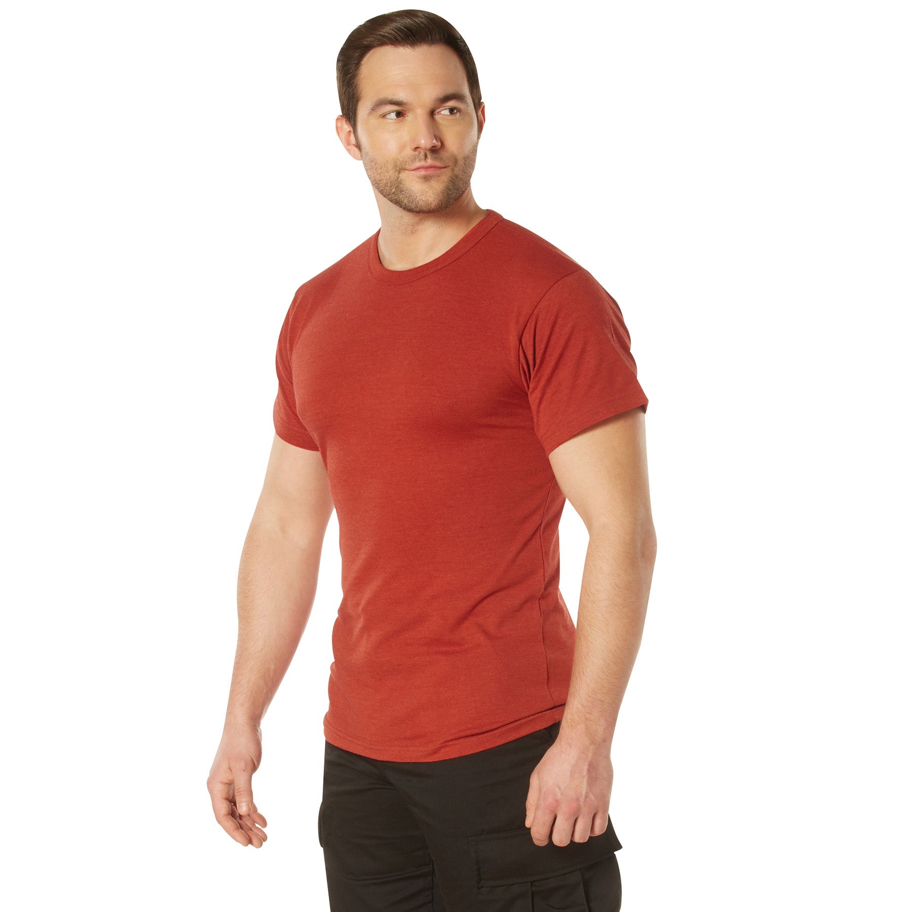 Rothco Solid Color T-Shirt with Cotton / Polyester Blend LARSON TACTICAL SUPPLY