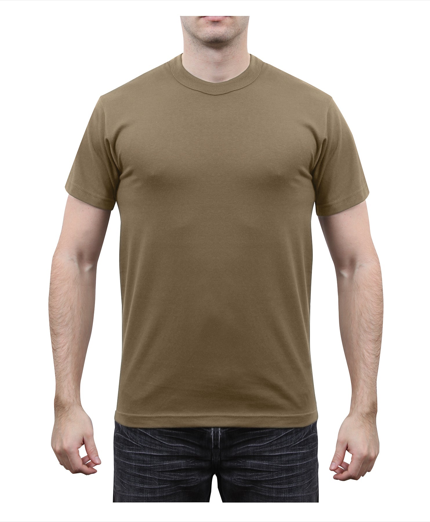 Rothco Solid Color T-Shirt with Cotton / Polyester Blend LARSON TACTICAL SUPPLY