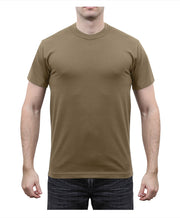 Rothco Solid Color T-Shirt with Cotton / Polyester Blend LARSON TACTICAL SUPPLY