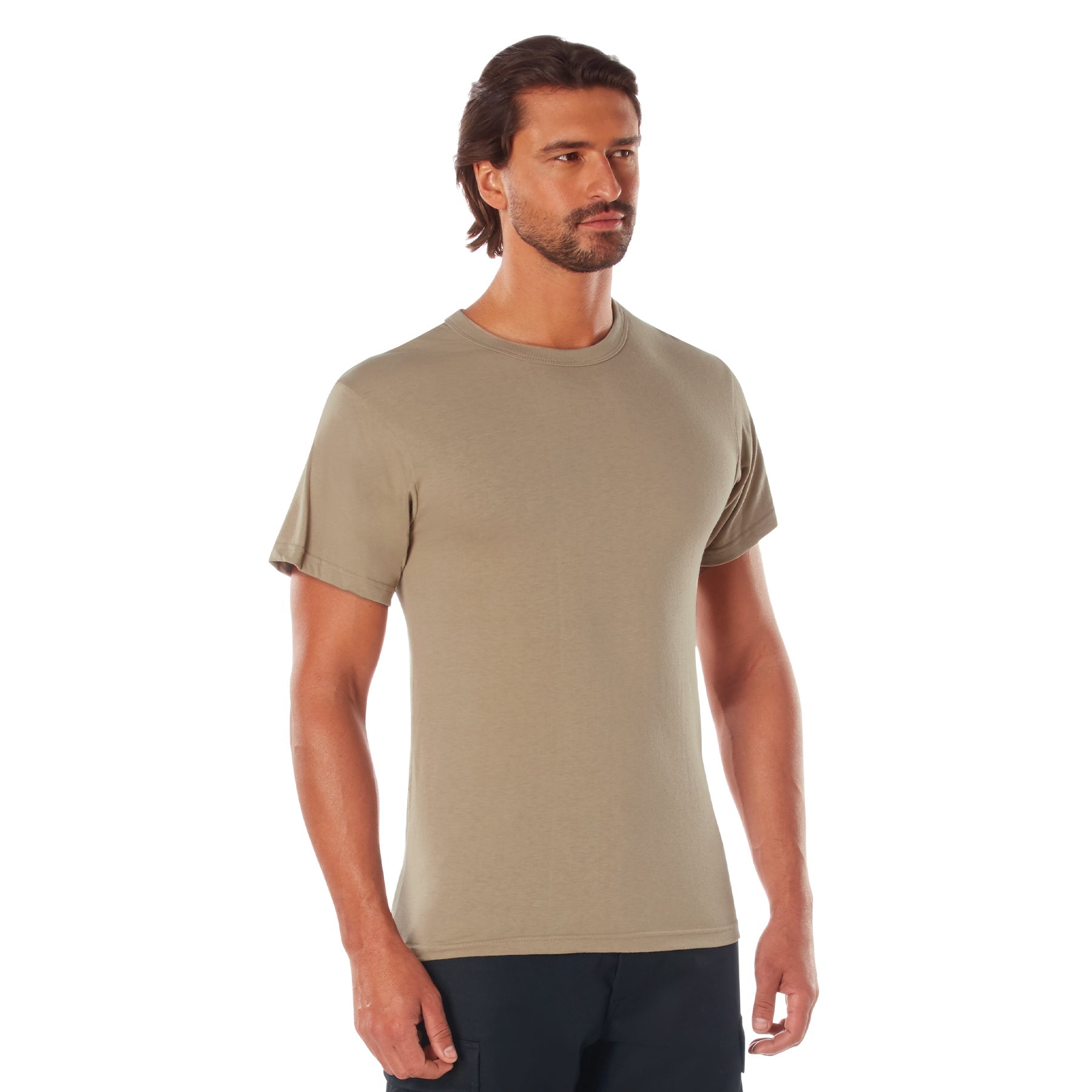 Rothco Solid Color T-Shirt with Cotton / Polyester Blend LARSON TACTICAL SUPPLY