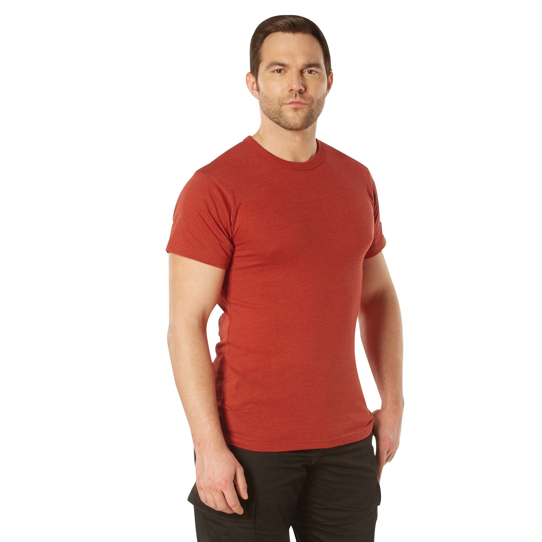 Rothco Solid Color T-Shirt with Cotton / Polyester Blend LARSON TACTICAL SUPPLY
