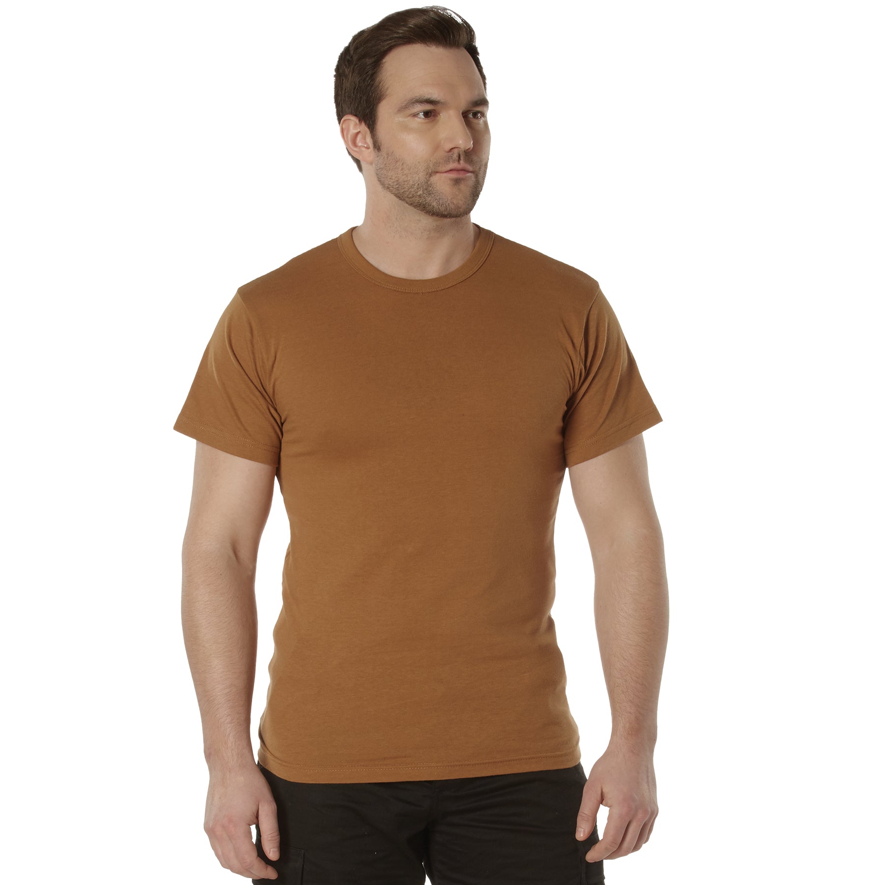 Rothco Solid Color T-Shirt with Cotton / Polyester Blend LARSON TACTICAL SUPPLY