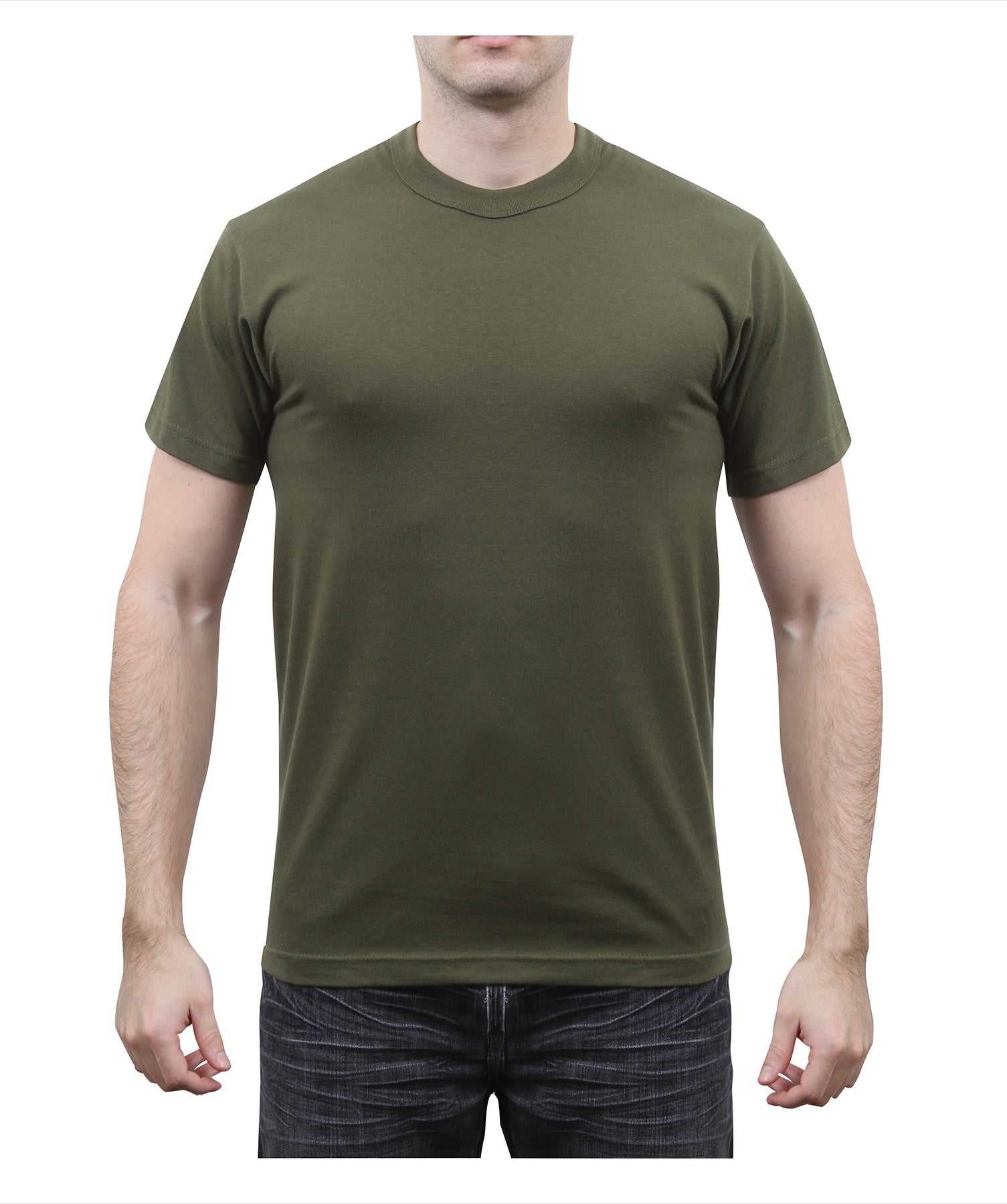 Rothco Solid Color T-Shirt with Cotton / Polyester Blend LARSON TACTICAL SUPPLY
