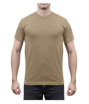 Rothco Solid Color T-Shirt with Cotton / Polyester Blend LARSON TACTICAL SUPPLY