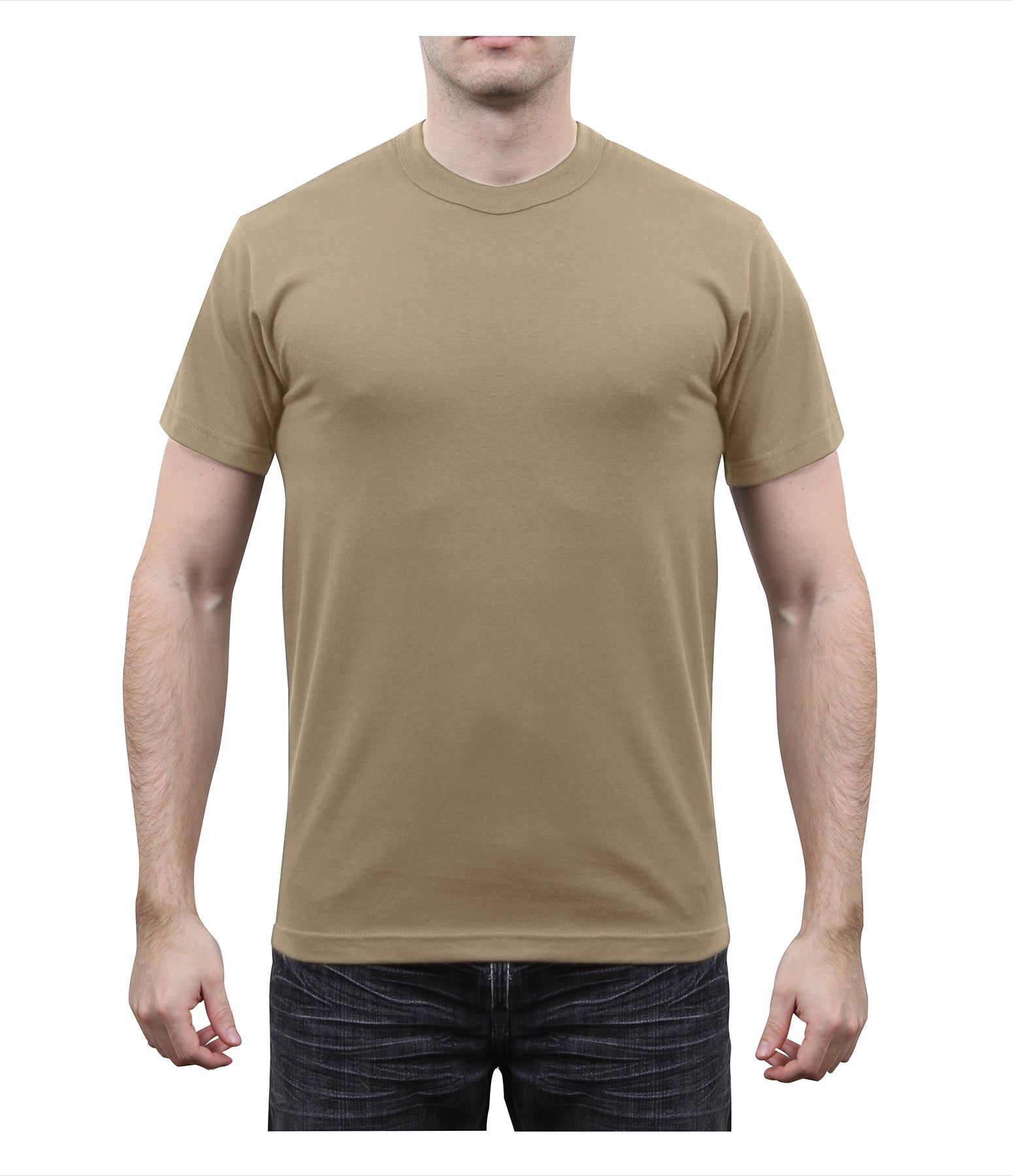 Rothco Solid Color T-Shirt with Cotton / Polyester Blend LARSON TACTICAL SUPPLY