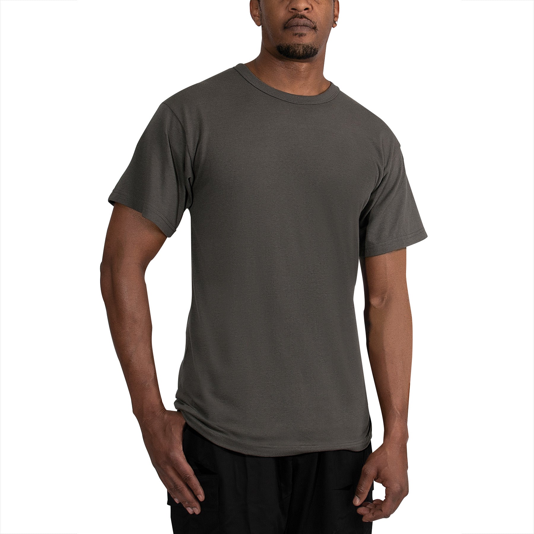Rothco Solid Color T-Shirt with Cotton / Polyester Blend LARSON TACTICAL SUPPLY