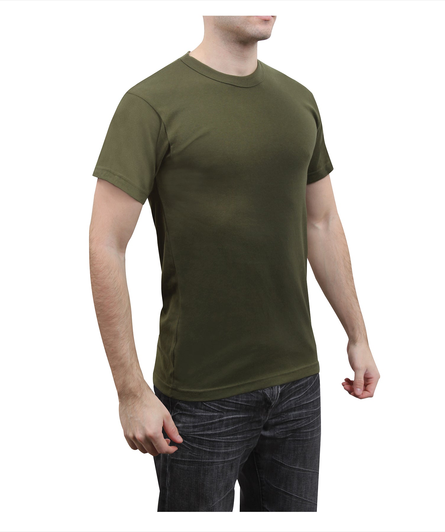 Rothco Solid Color T-Shirt with Cotton / Polyester Blend LARSON TACTICAL SUPPLY