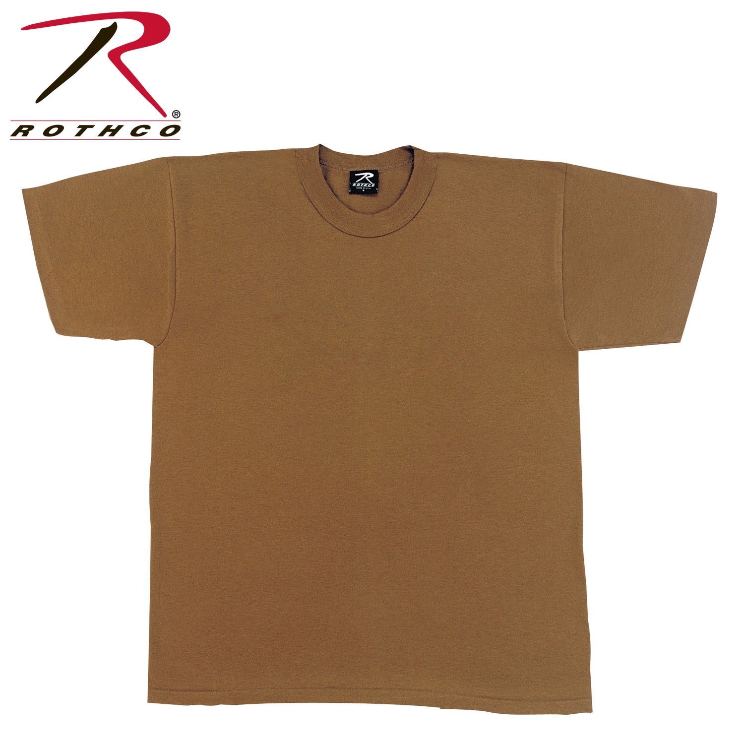 Rothco Solid Color T-Shirt with Cotton / Polyester Blend LARSON TACTICAL SUPPLY