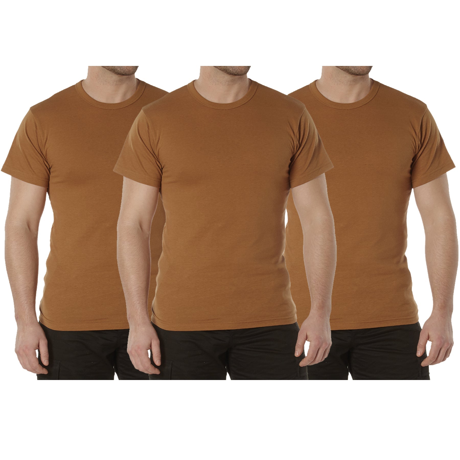Rothco Solid Color T-Shirt with Cotton / Polyester Blend LARSON TACTICAL SUPPLY