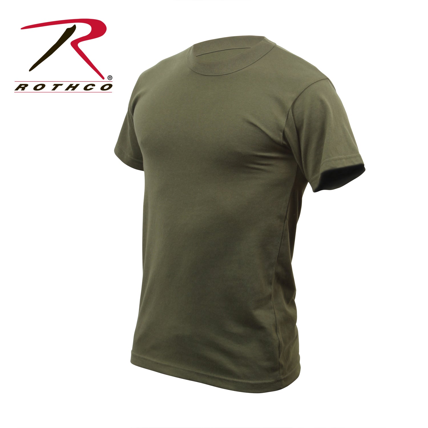 Rothco Solid Color T-Shirt with Cotton / Polyester Blend LARSON TACTICAL SUPPLY