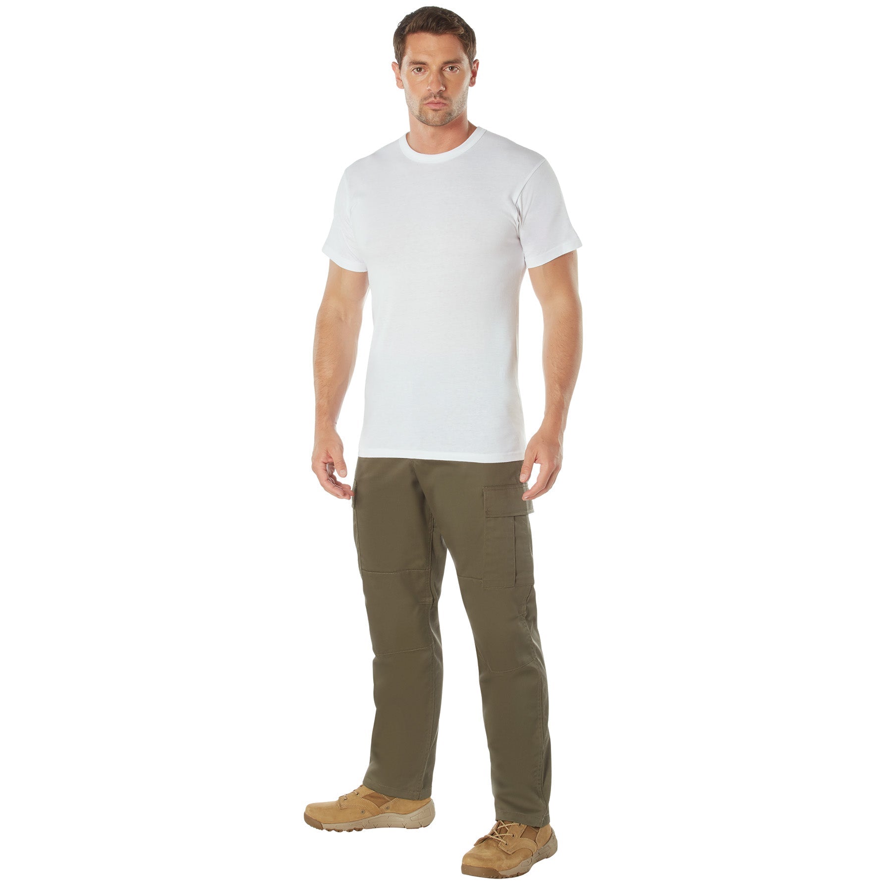 Rothco Solid Color T-Shirt with Cotton / Polyester Blend LARSON TACTICAL SUPPLY