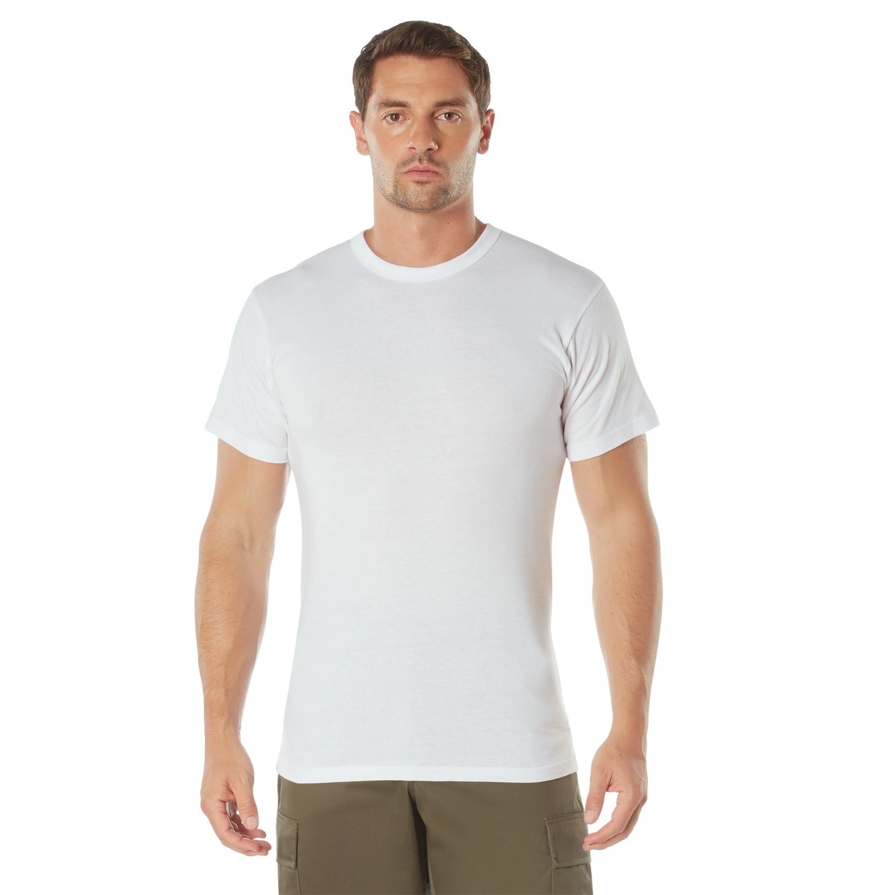 Rothco Solid Color T-Shirt with Cotton / Polyester Blend LARSON TACTICAL SUPPLY