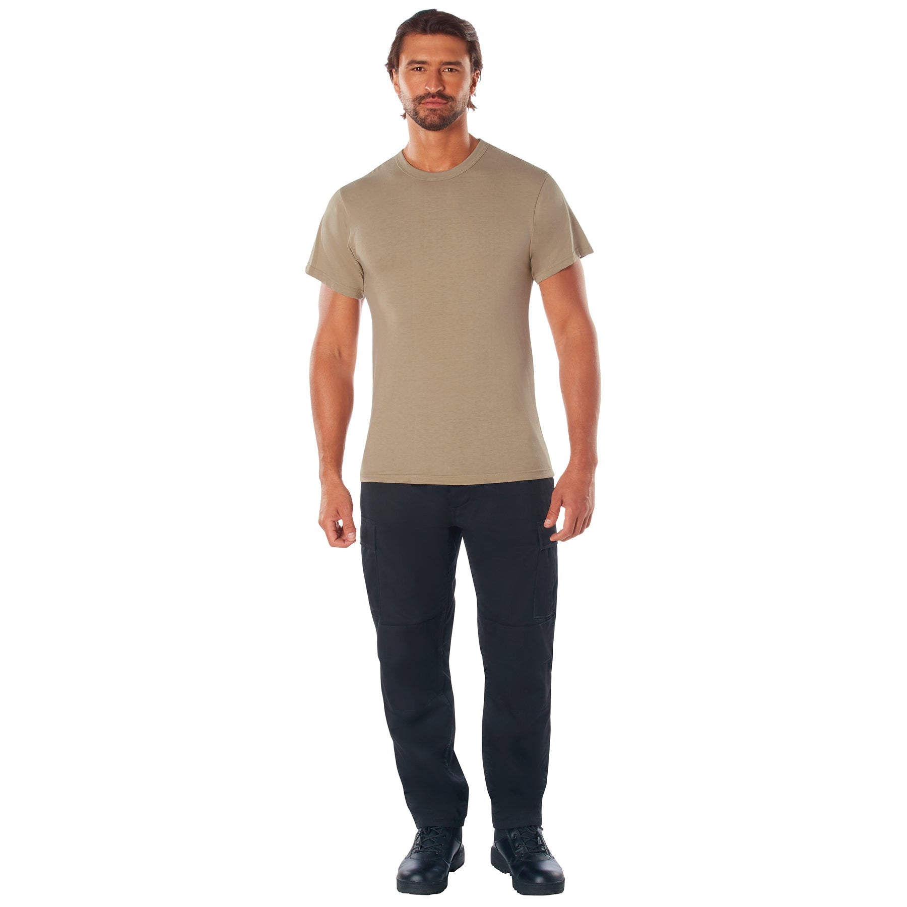 Rothco Solid Color T-Shirt with Cotton / Polyester Blend LARSON TACTICAL SUPPLY