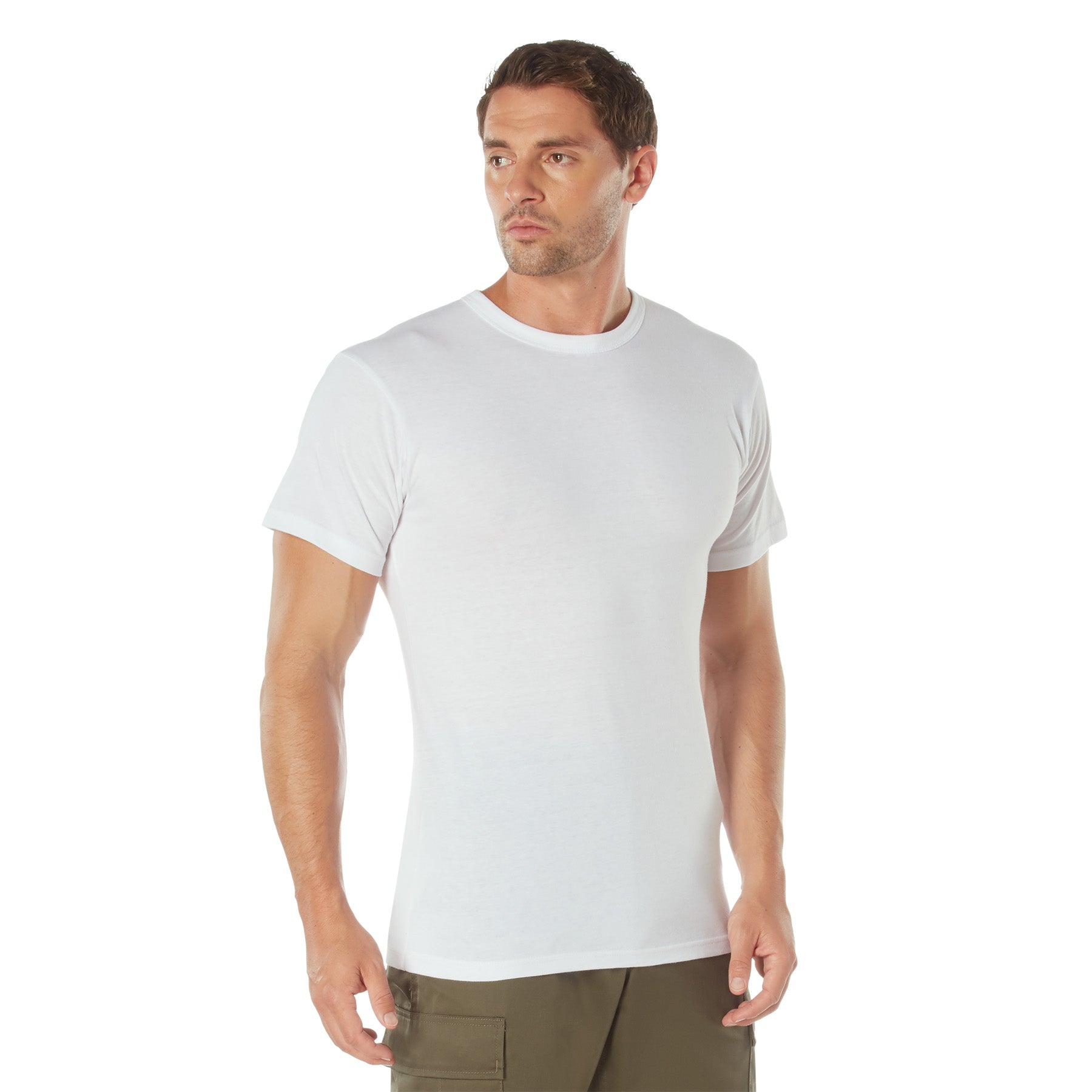 Rothco Solid Color T-Shirt with Cotton / Polyester Blend LARSON TACTICAL SUPPLY