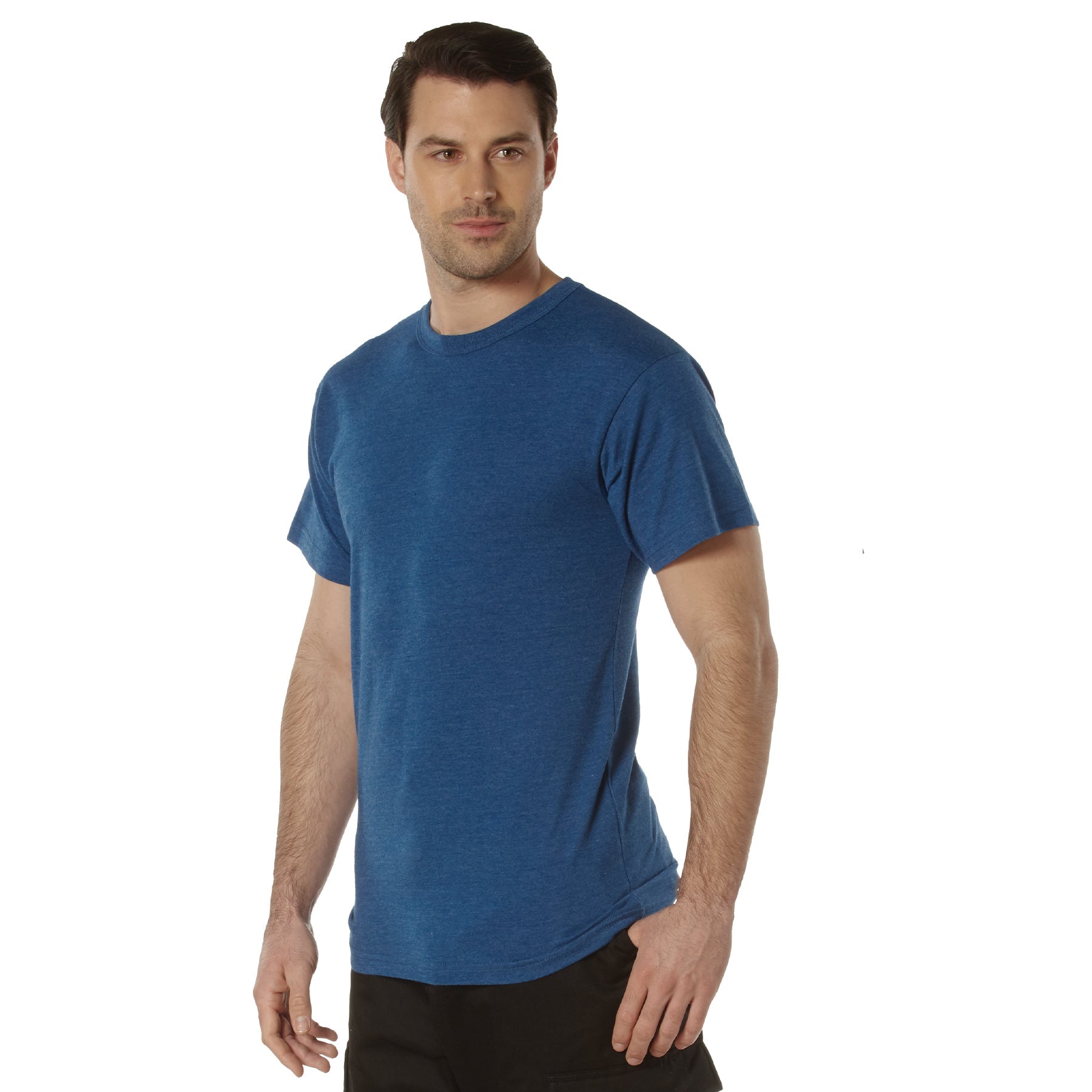 Rothco Solid Color T-Shirt with Cotton / Polyester Blend LARSON TACTICAL SUPPLY