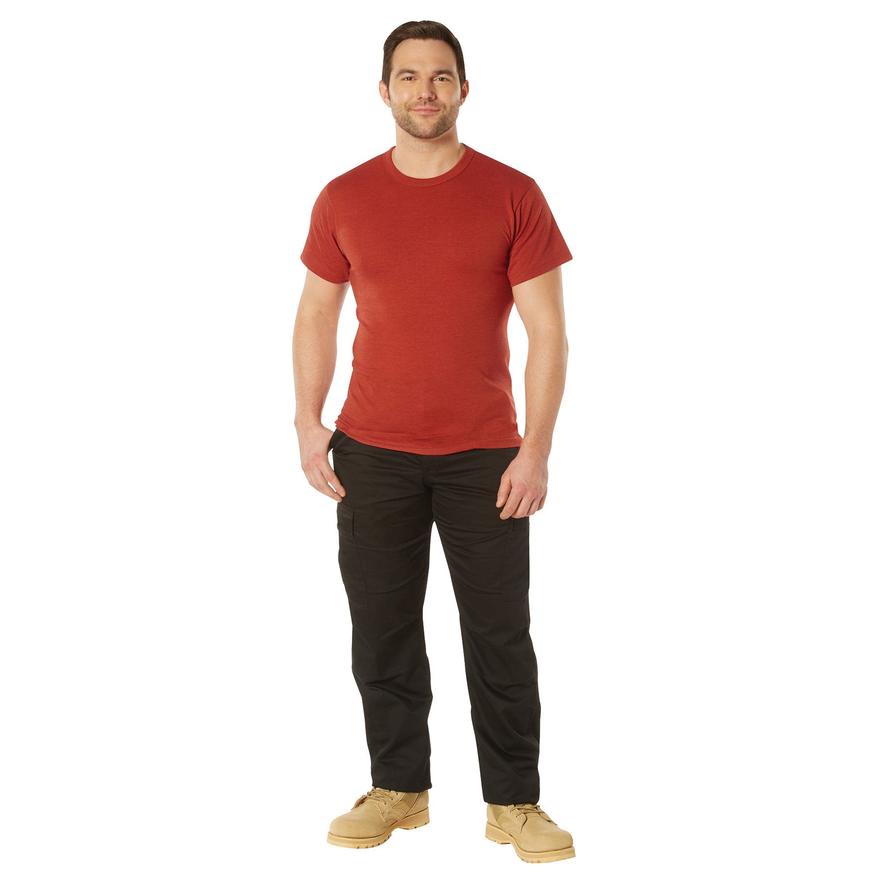Rothco Solid Color T-Shirt with Cotton / Polyester Blend LARSON TACTICAL SUPPLY
