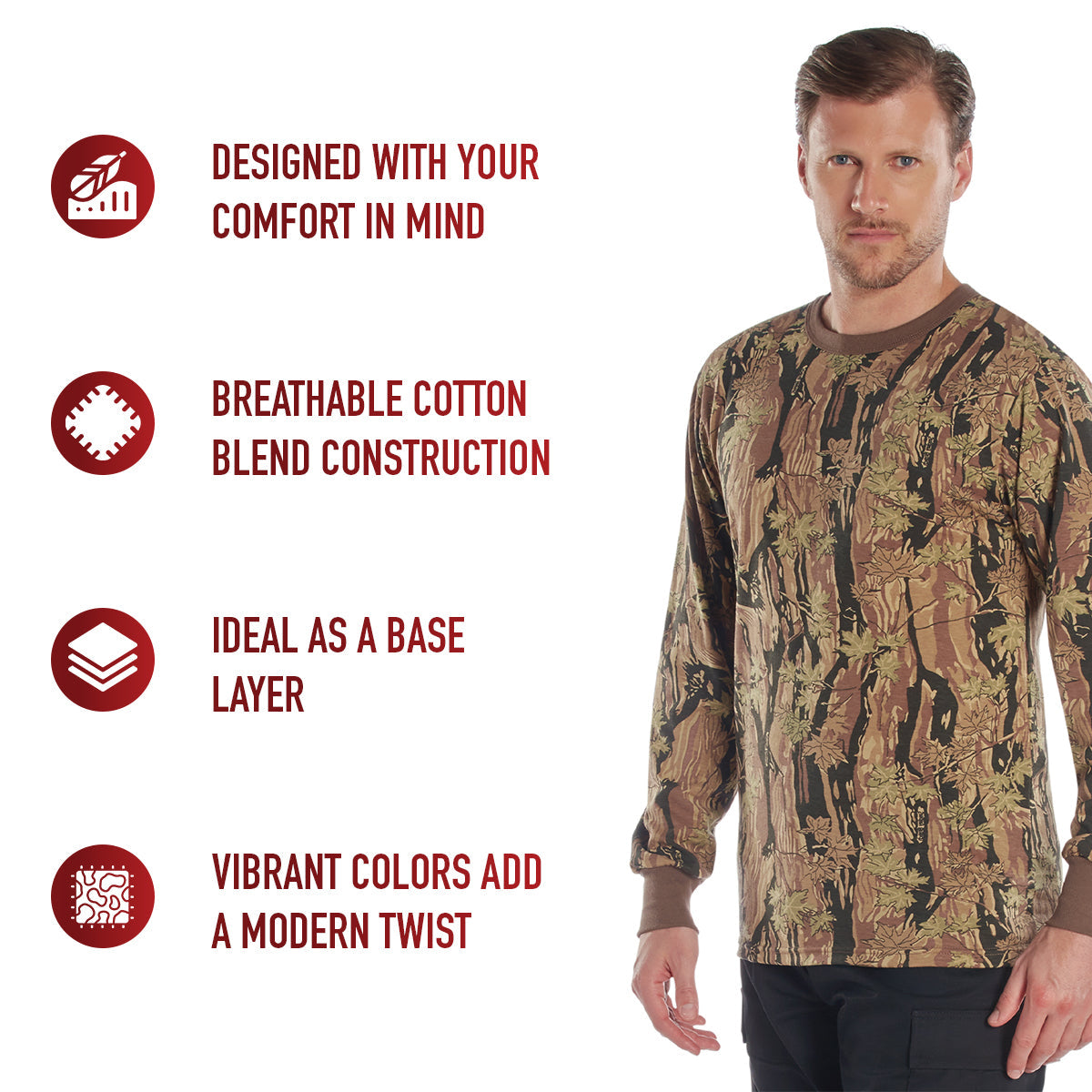 Rothco Long Sleeve Color Camo T-Shirt LARSON TACTICAL SUPPLY