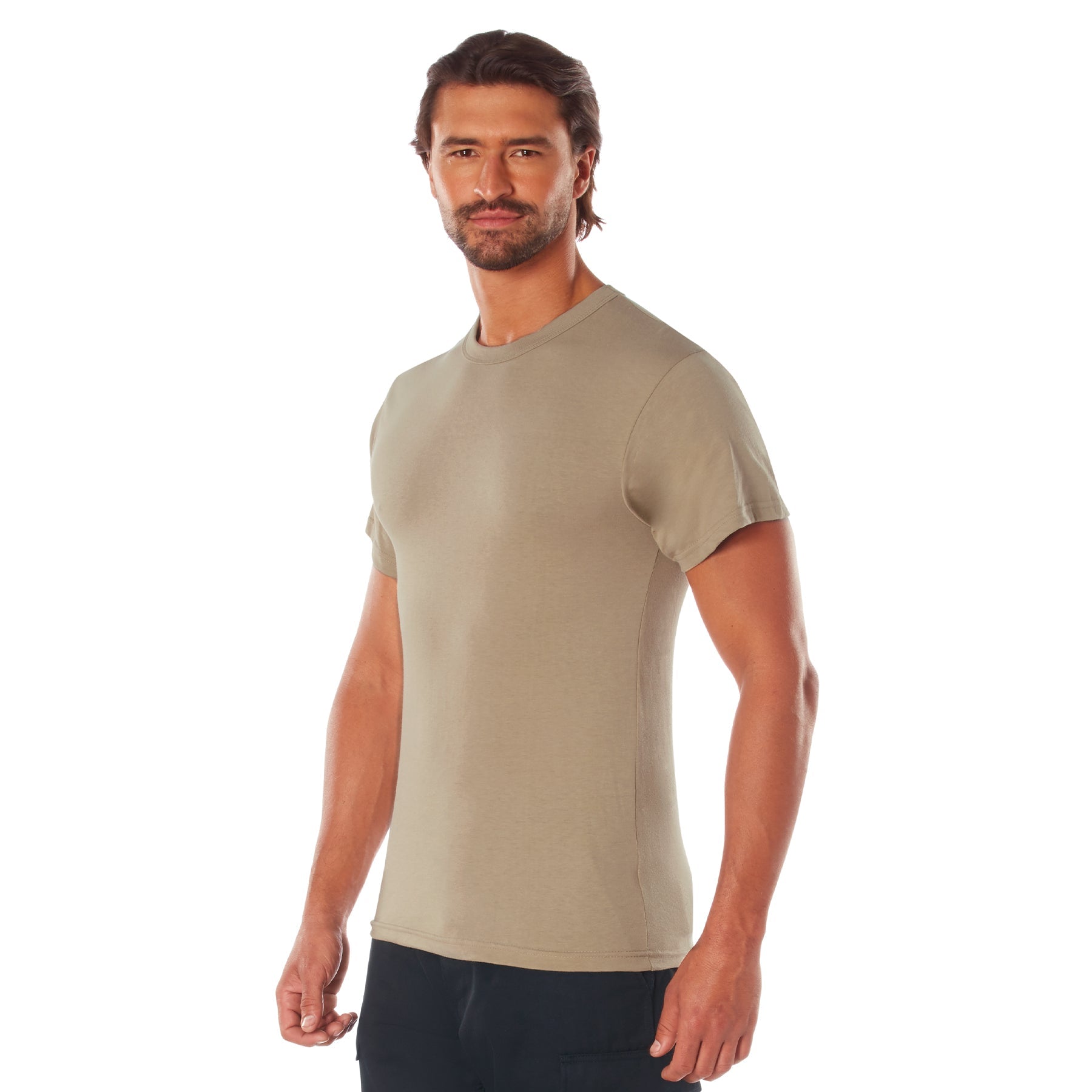 Rothco Solid Color T-Shirt with Cotton / Polyester Blend LARSON TACTICAL SUPPLY