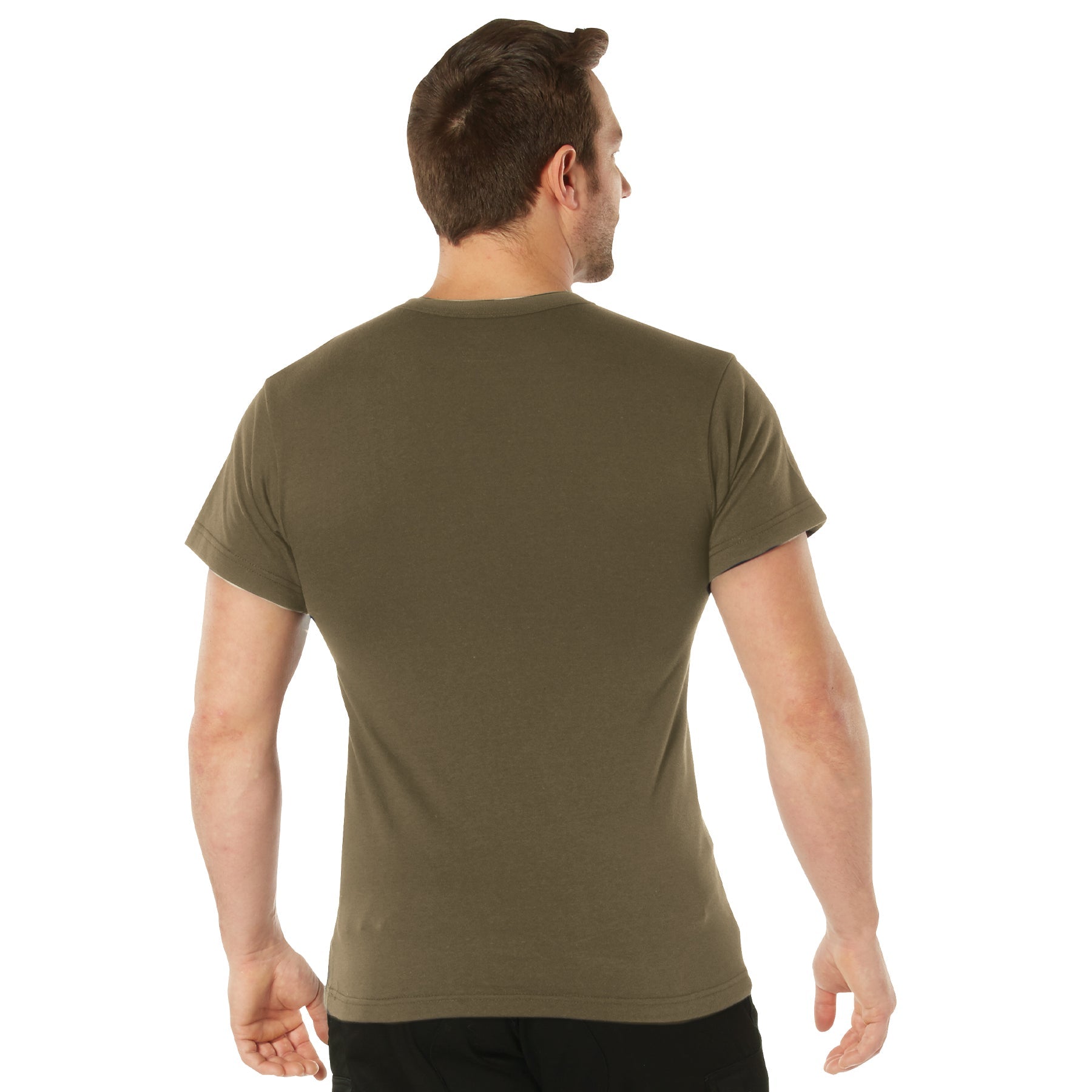 Rothco Solid Color T-Shirt with Cotton / Polyester Blend LARSON TACTICAL SUPPLY