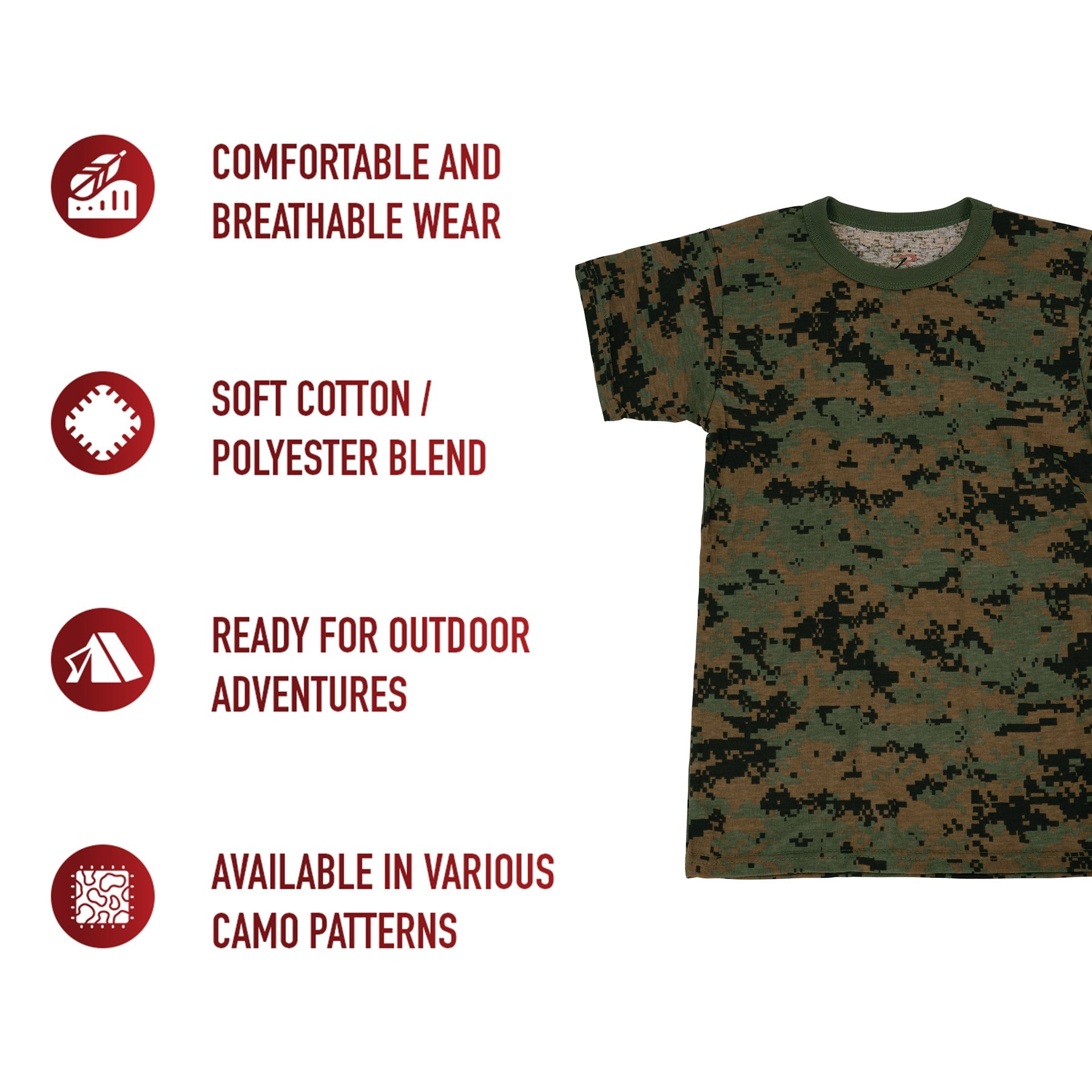 Rothco Kids Digital Camo T-Shirt LARSON TACTICAL SUPPLY