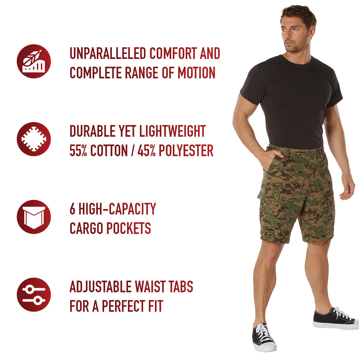 Rothco Digital Camo BDU Shorts LARSON TACTICAL SUPPLY