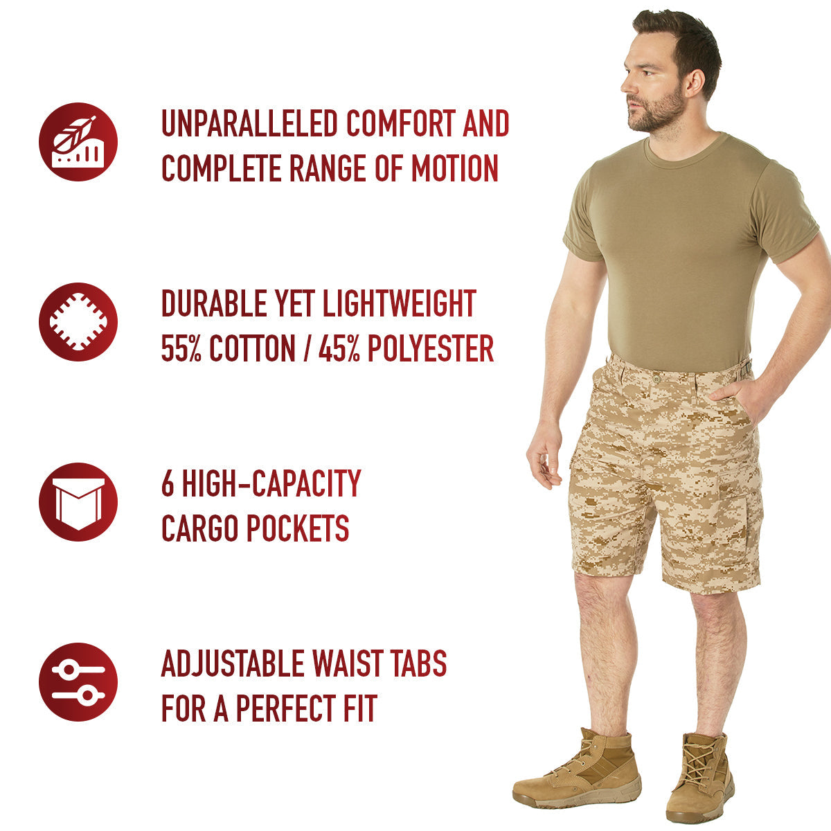 Rothco Digital Camo BDU Shorts LARSON TACTICAL SUPPLY