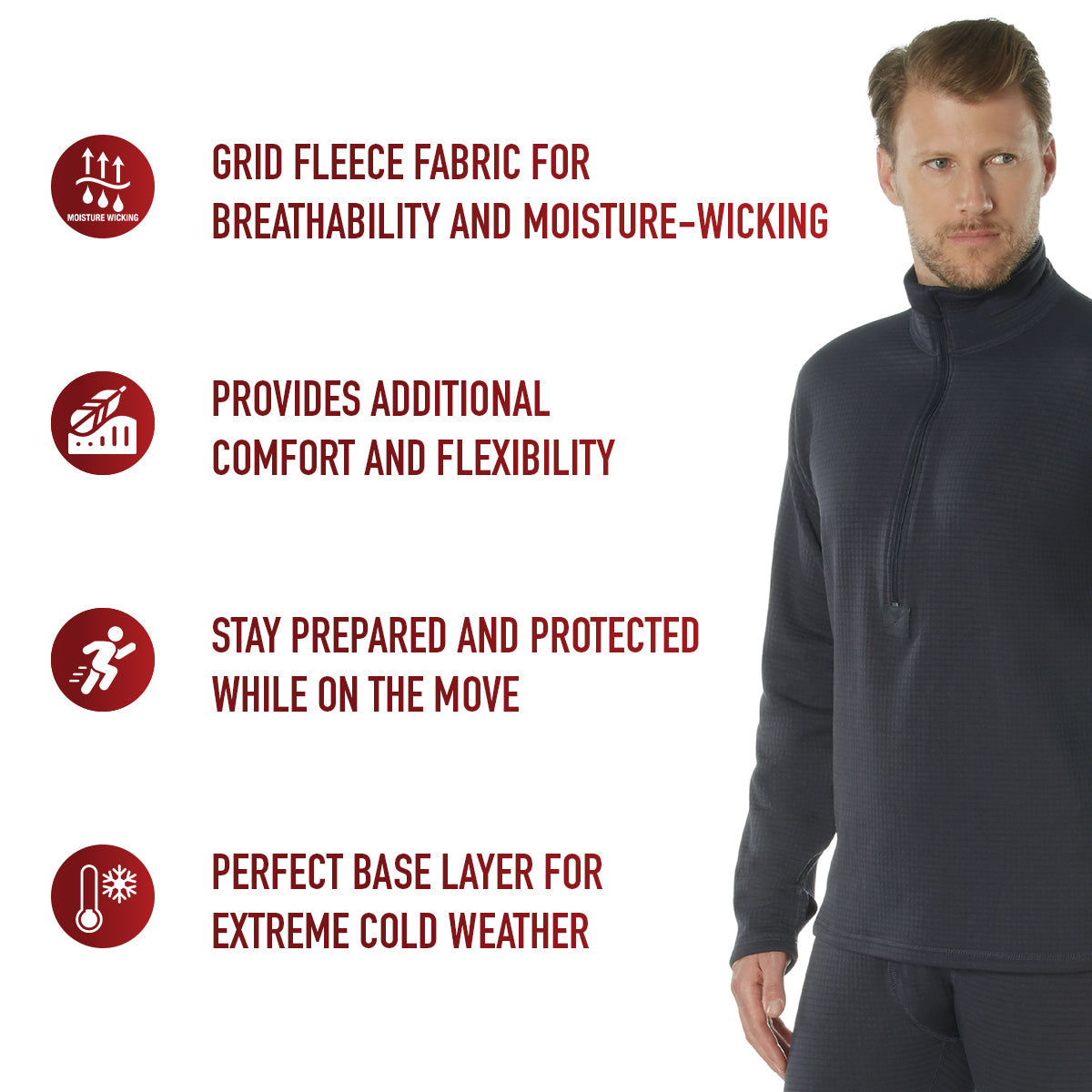 Rothco ECWCS Gen III Mid-Weight Underwear Top (Level II) LARSON TACTICAL SUPPLY