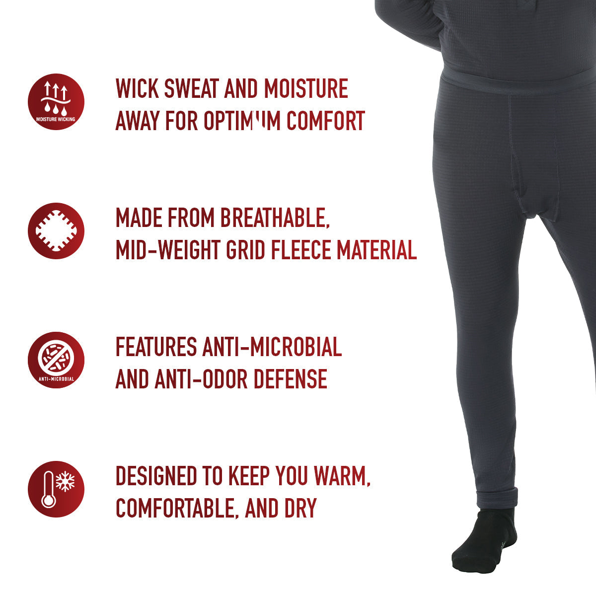 Rothco ECWCS Gen III Mid-Weight Underwear Bottoms (Level II) LARSON TACTICAL SUPPLY