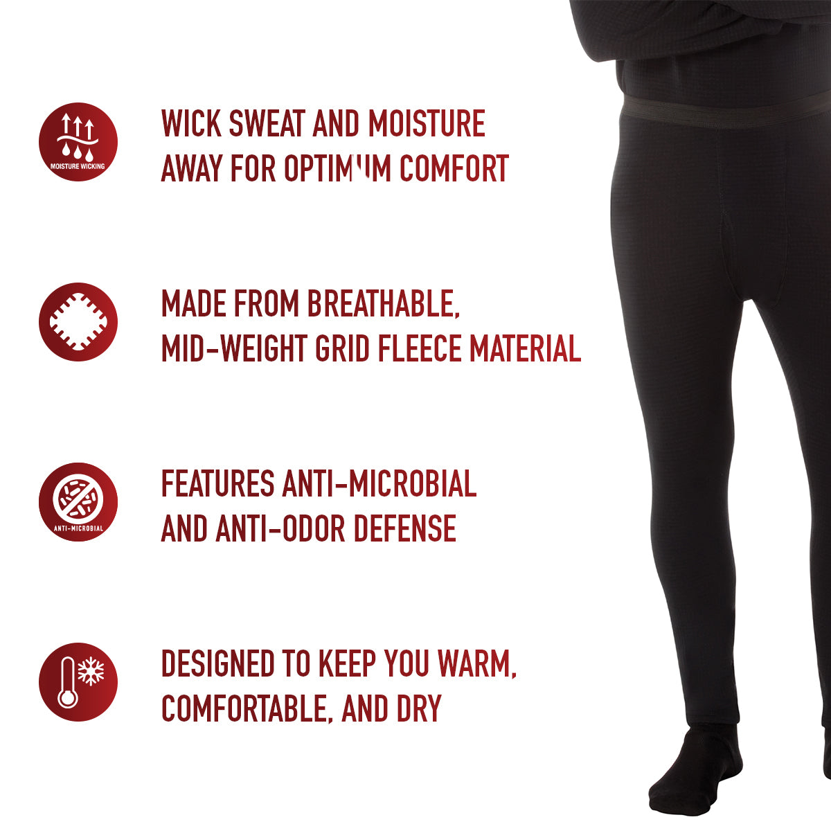 Rothco ECWCS Gen III Mid-Weight Underwear Bottoms (Level II) LARSON TACTICAL SUPPLY