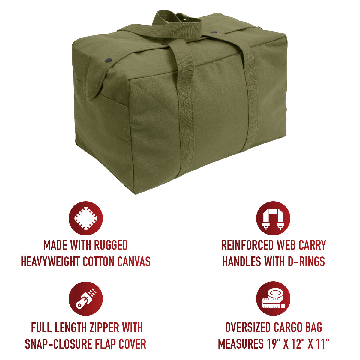 Rothco Canvas Small Parachute Cargo Bag LARSON TACTICAL SUPPLY