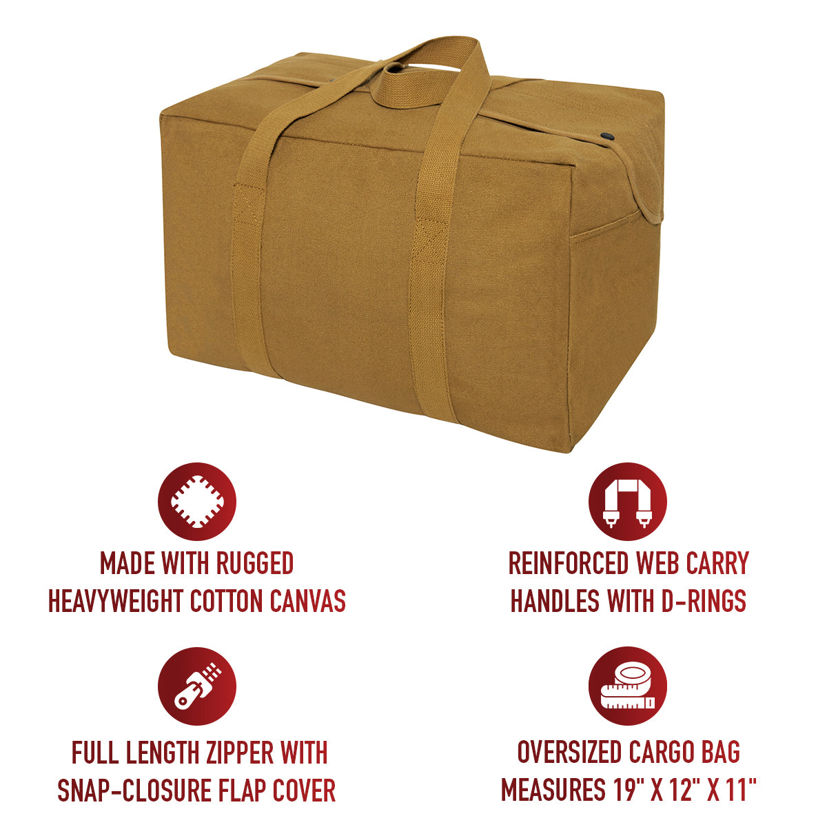 Rothco Canvas Small Parachute Cargo Bag LARSON TACTICAL SUPPLY