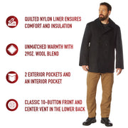 Rothco Wool Pea Coat LARSON TACTICAL SUPPLY